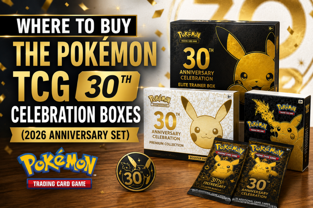 Where to Buy the Pokémon TCG 30th Celebration Boxes (2026 Anniversary Set)